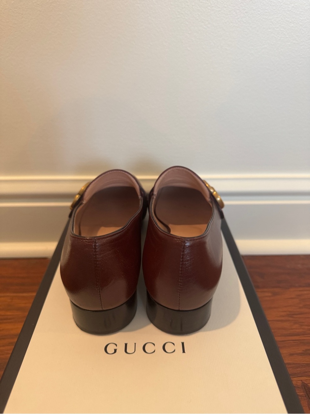 Gucci Malaga Kid Loafers in Vintage Bordeaux - Picture 5 of 11